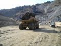 Construction truck mining in the mountains