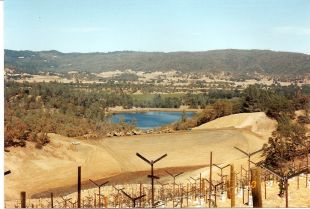 Construction site of Dam and Levee in the Mountains